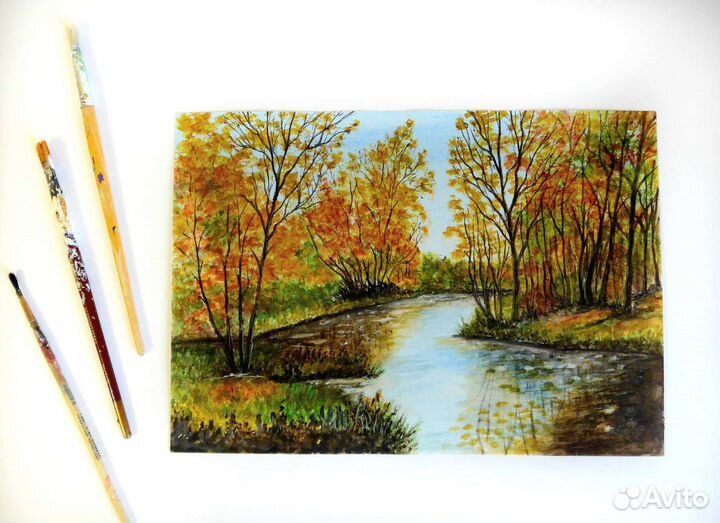 Картина Акварель 21*30 Золотая осень