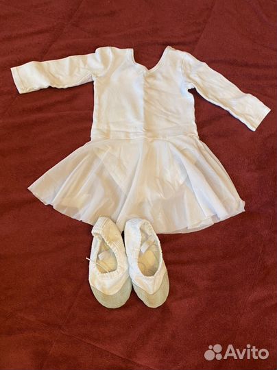 Гимнастический купальник 98, балетки