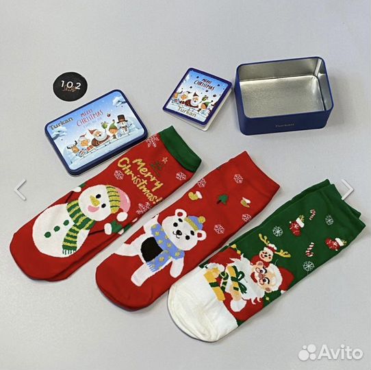 Носки новогодние подарочные оптом