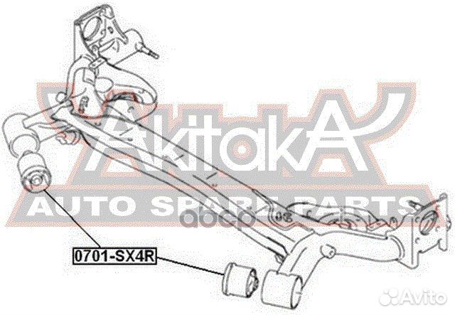 Сайлентблок задней балки 0701-SX4R asva