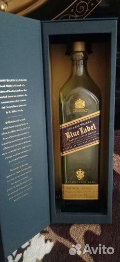 Бутылка в коробе blue label