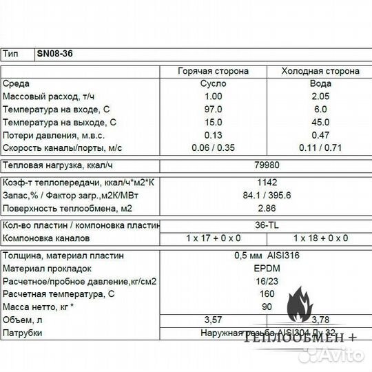 Теплообменник SN 08-36охл сусла1000 л/час