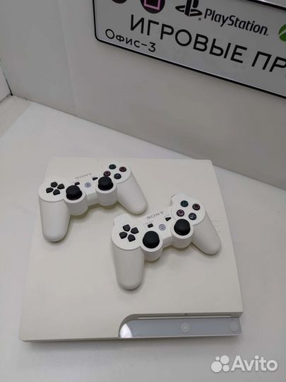 Sony PS3 White 320gb 35 игр 2 джойстика
