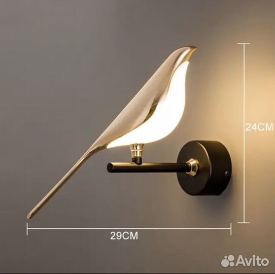 Светильник бра птичка