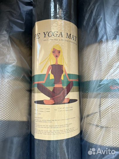 Коврик для йоги и фитнеса 8 мм новый