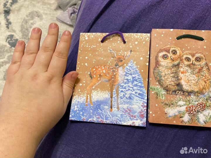 Новогодний подарочные пакеты