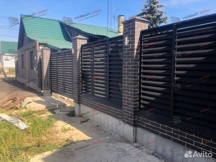 Забор жалюзи горизонтальный
