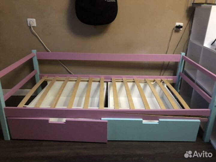 Детская кровать от 3 лет с бортиками
