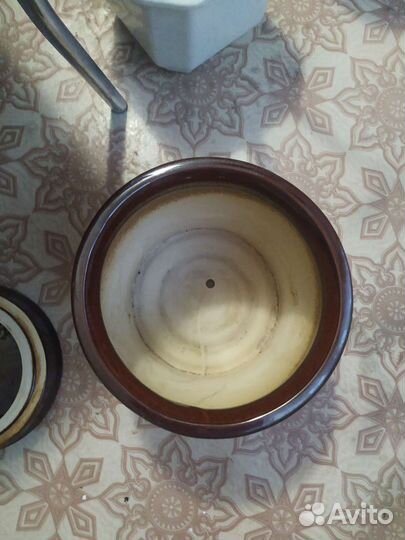 Керам.горшок большой с поддоном на 7л