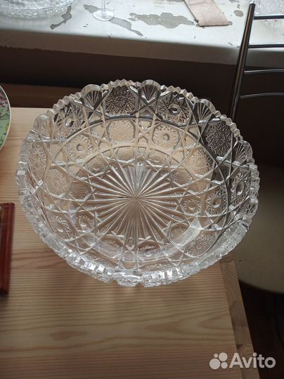 Блюдо хрустальное СССР