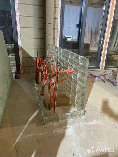 Стеклянные кирпичи. Монтаж