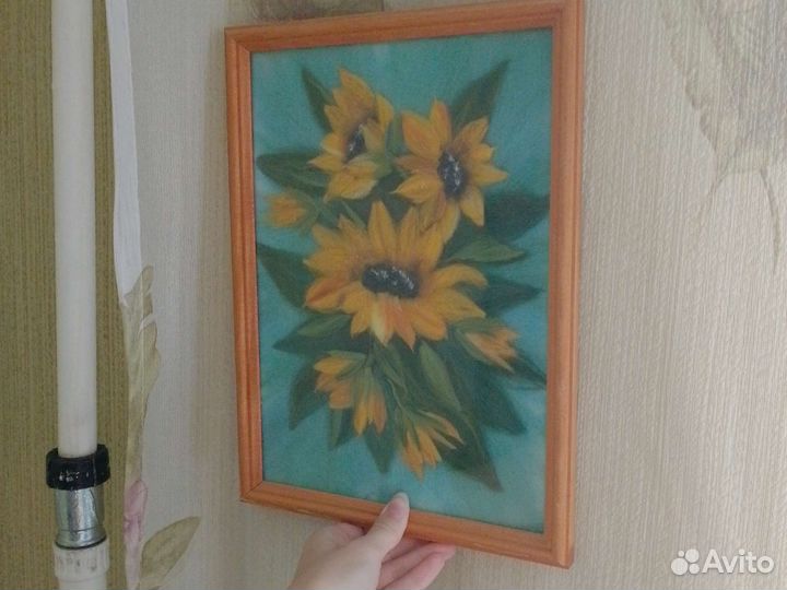 Картина шерстяная