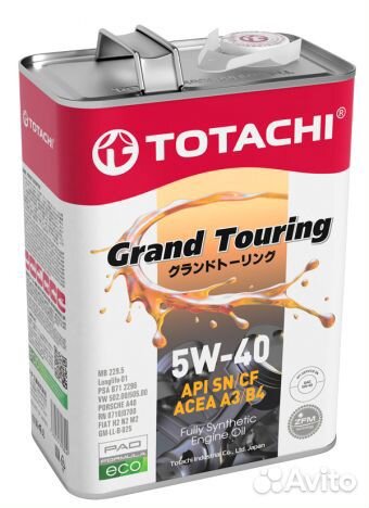 Моторное масло Totachi Grand Touring 5W-40 4+1л