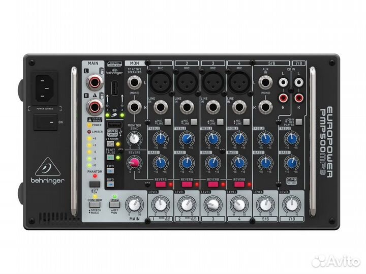 Behringer PMP500MP3 микшер с усилителем