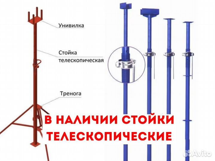 Стойка телескопическая для опалубки (аренда)