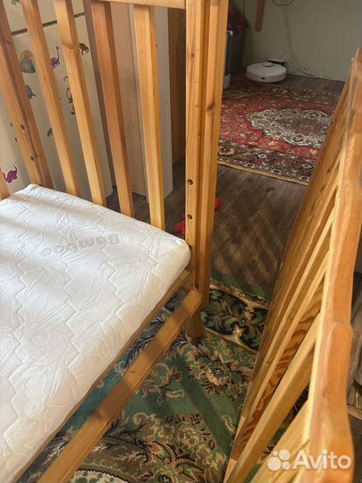 Детская кроватка 120х60 с матрасом