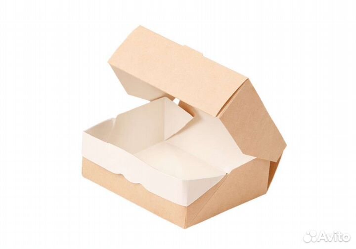 Крафт коробка с окошком