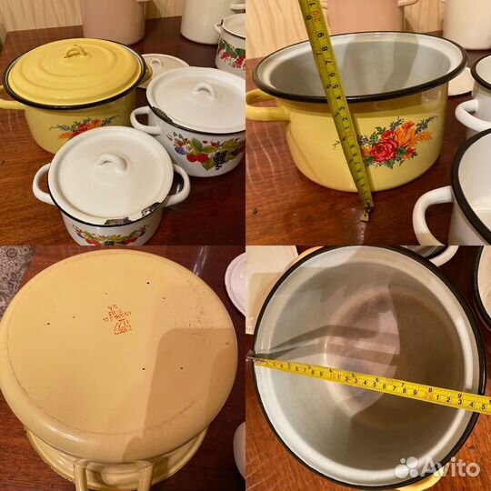 Кастрюля эмалированная СССР набор