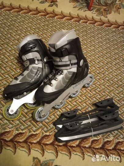 Коньки+ролики (2 в 1)
