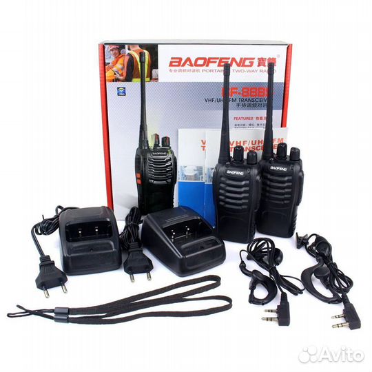Комплект раций Baofeng BF-888s с гарнитурами