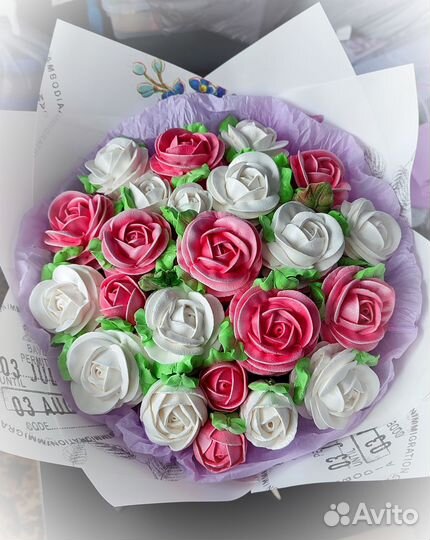 Сладкий букет из зефира