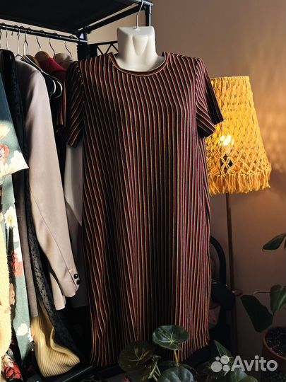 Трикотажное платье zara 42 44
