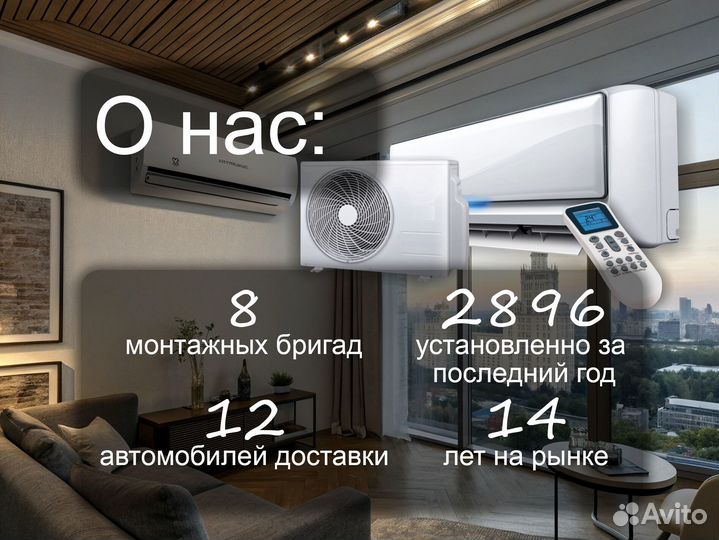 Сплит-система от 27 м² тепло холод