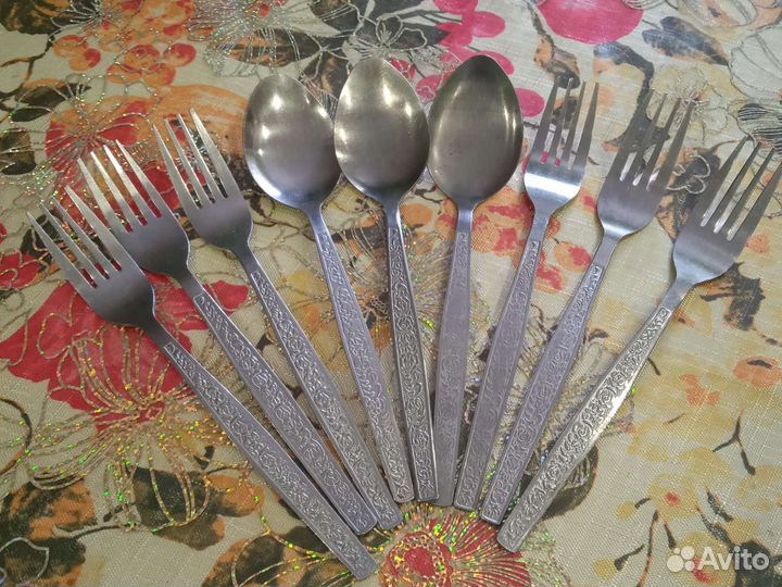 Вилки, ложки. Нержавейка, много