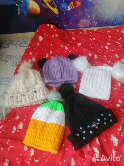 Шапки женс. детск., много разных
