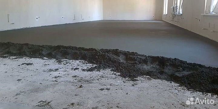 Полусухая стяжка пола за 1 день