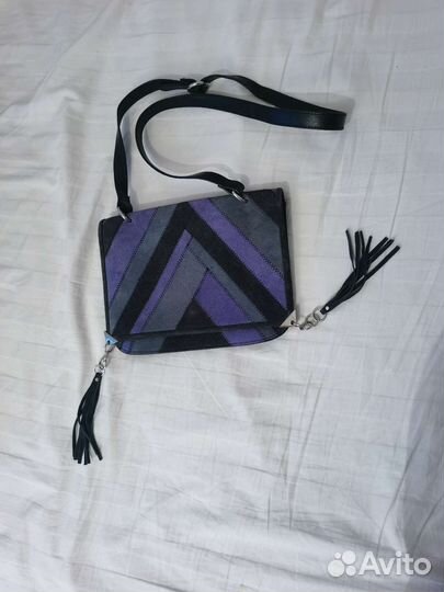 Сумка zara натуральная замша