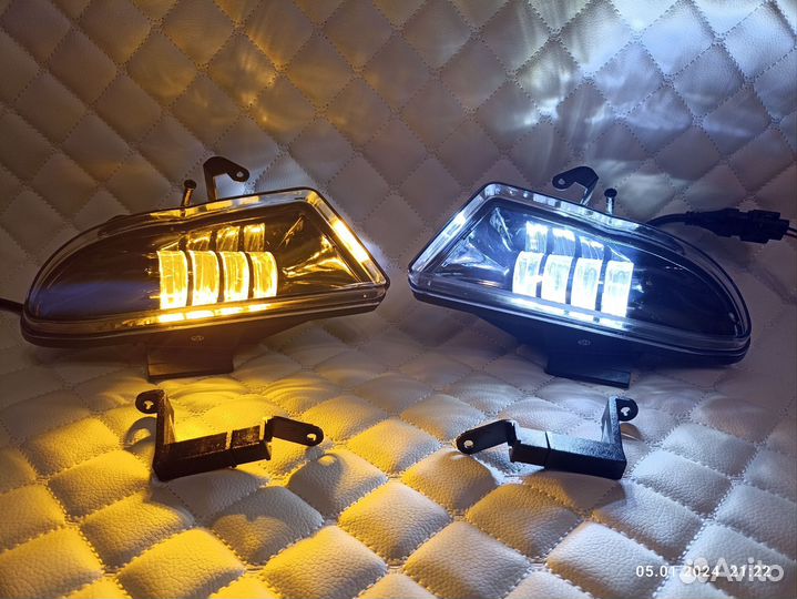 Противотуманные фары hyundai accent 2-х режимные