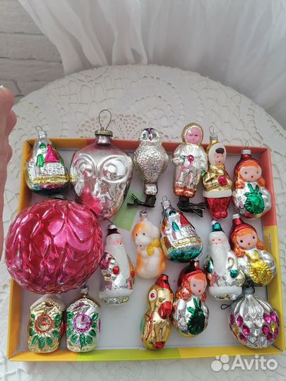 Елочные игрушки времен СССР 50-х годов выпуска