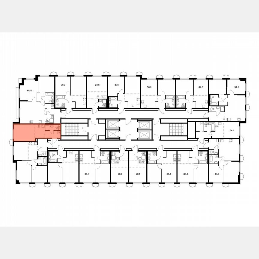 Квартира-студия, 25,5 м², 10/24 эт.