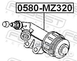 Цилиндр сцепления рабочий mazda 3 (BK/BL) 03-13