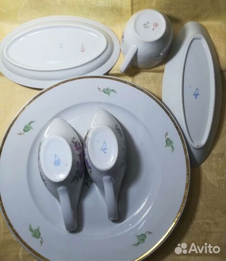 Соусники селедочницы Сирень Дулево СССР