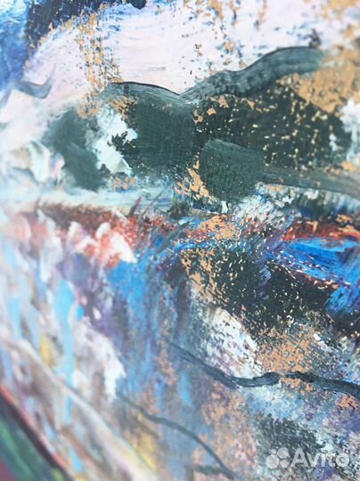 Картина море/картина морской пейзаж/синяя картина