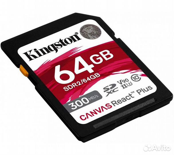 Карта памяти Kingston sdxc Canvas React Plus UHS-I