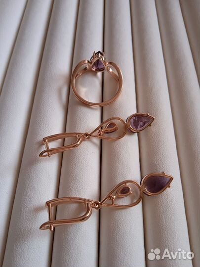Серьги+кольцо