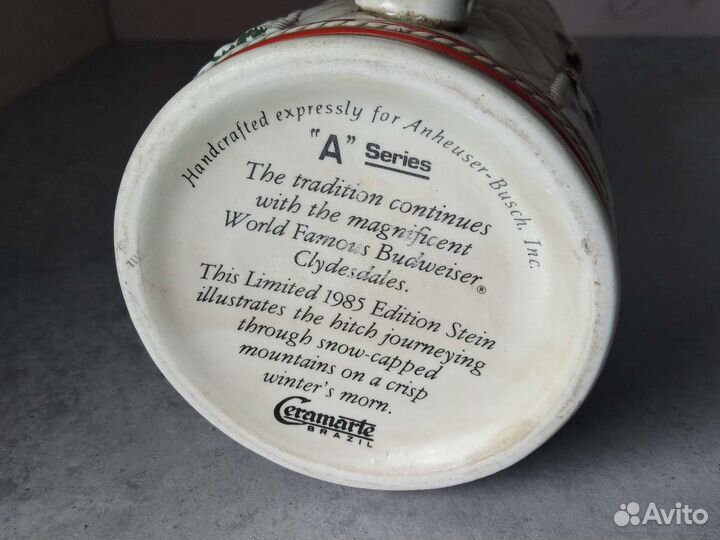 Кружка пивная Budweiser 1985