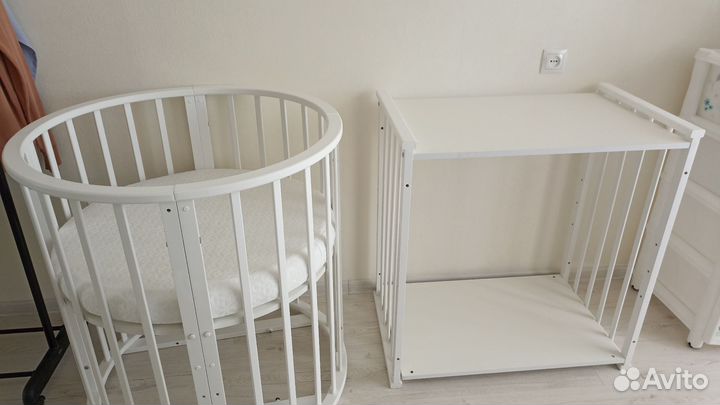 Детская кроватка круглая трансформер