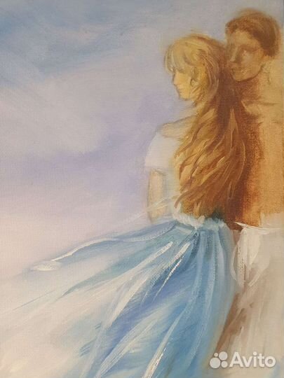 Картина акварель на холсте