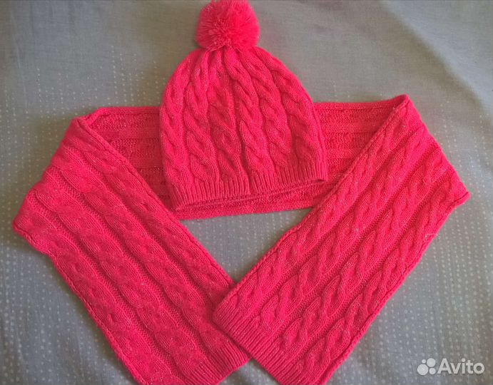 Комплект шапка и шарф для девочки