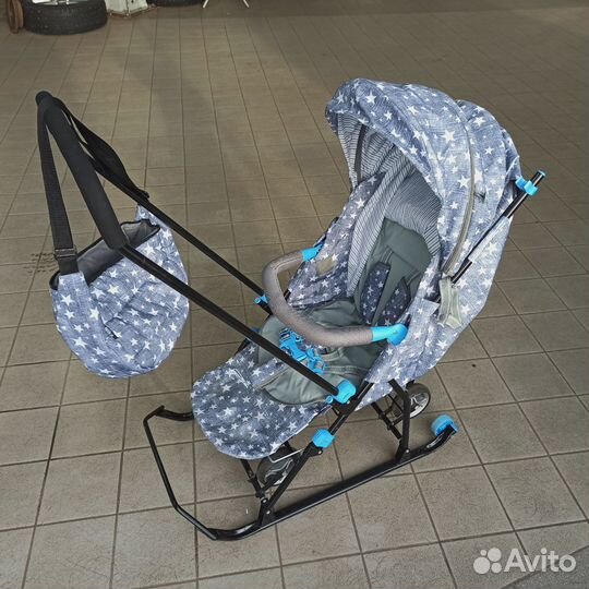 Детские санки коляска ника