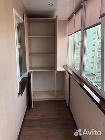 Оделка лоджии со шкафом