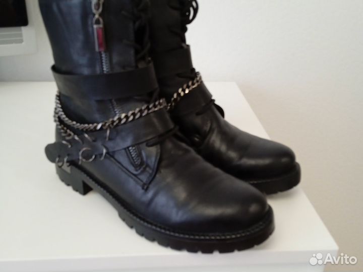 Сапоги Весна, Кожа, 38р, Утеплённые