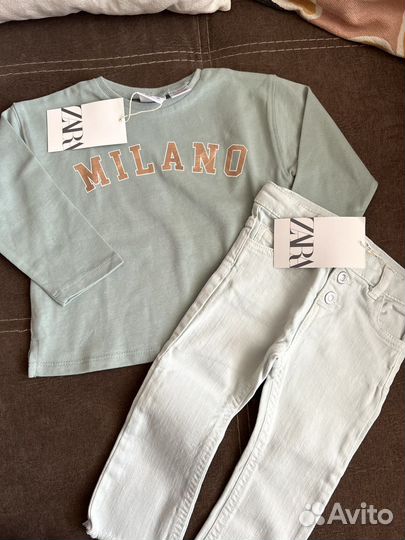 Джинсы лонгслив Zara 80,86