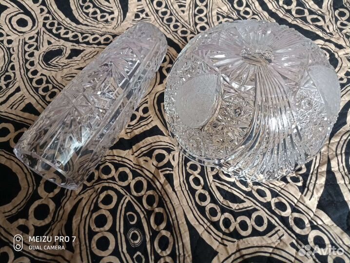 Ваза хрустальная
