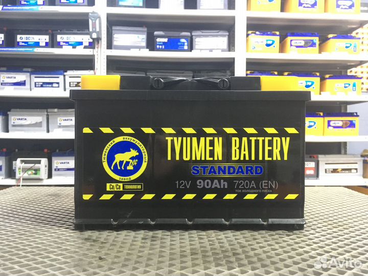Аккумулятор 90Ач Тюмень 720A Прямая полярность