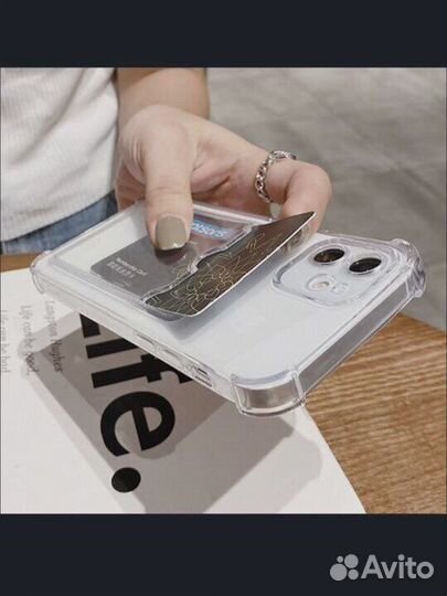Противоударный чехол iPhone айфон с кардхолдером